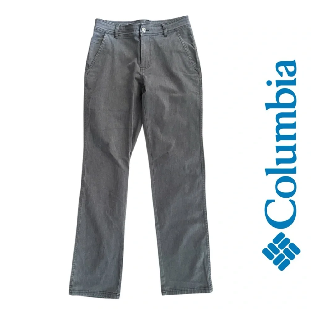 Columbia Women’s Gray Straight Leg Pants Denim Jeans Trousers Size 10 Tall 32…